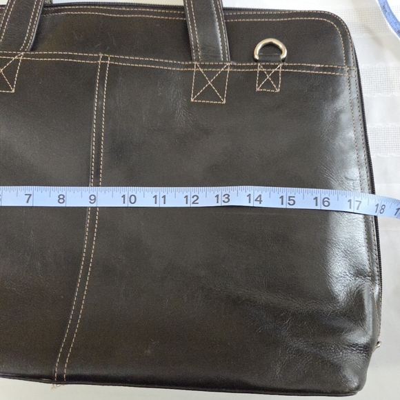 FOSSIL LapTop Off-BLACK LEATHER Work  Organizer Mens Womens UNISEX - Picture 14 of 16